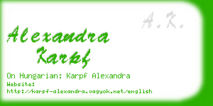 alexandra karpf business card